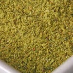 A small bowl of powdered jalapeno peppers.